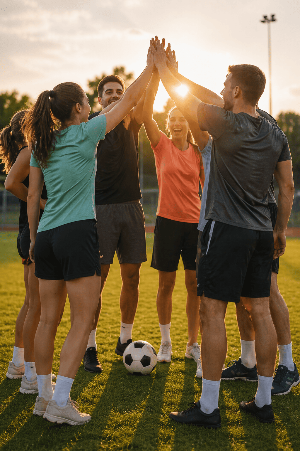 Vereine in Hagenberg fördern Gemeinschaft und Teamgeist bei einer aktiven Sportgruppe im Training