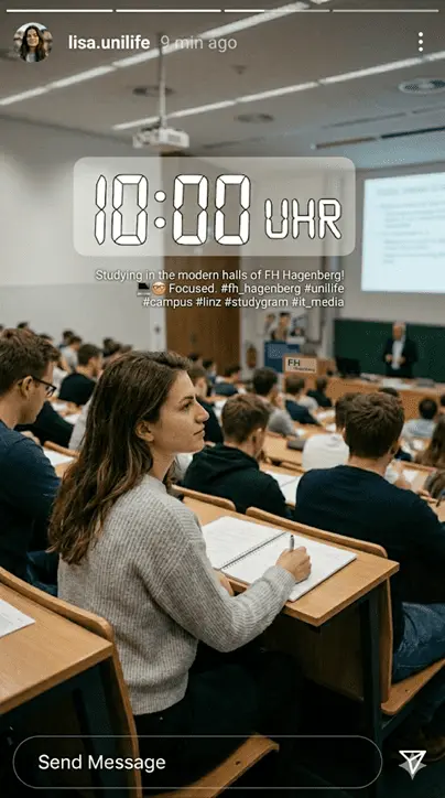 Vorlesung an der FH Hagenberg mit Studierenden