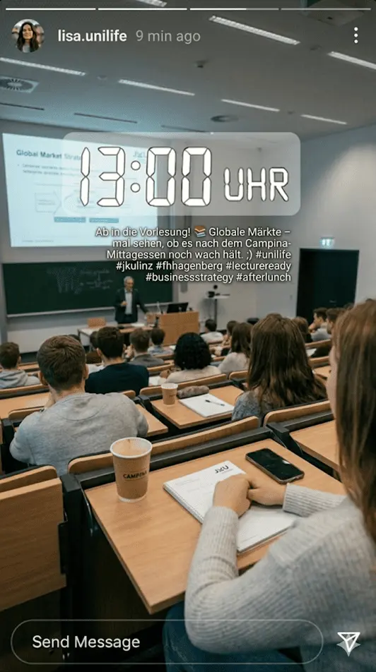 Vorlesung am Nachmittag an der FH Hagenberg