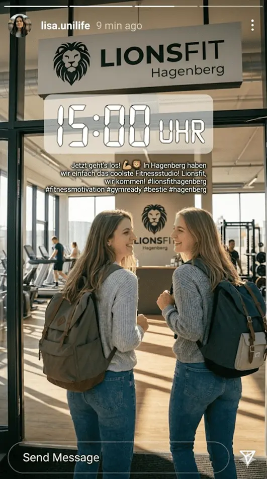 Fitnessstudio Lionsfit Hagenberg mit Studentinnen