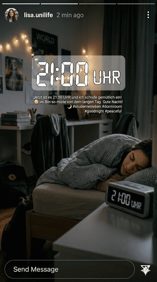 Schlafenszeit im Studentenwohnheim Hagenberg